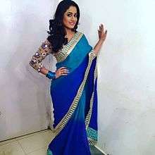 Elina Samantray dressed in contemporary saree