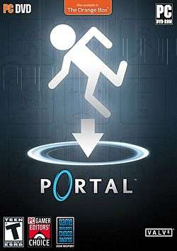 The box art for the PC version of Portal