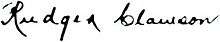 Signature of Rudger Clawson