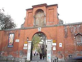 The entrance to the church and catacomb of San Pancrazio