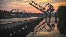 Salmon Bay Bridge at Dusk