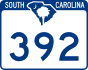 SC Highway 392 marker