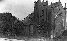 Church with a square side tower