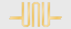 A diagram of a stripline circuit. A number of elongated "U" shapes (the hairpins) are placed in cascade, but not actually touching. The input line joins the left side of the first hairpin and the output line joins the right side of the last hairpin. The lines making up the hairpins are narrower than the main input and output lines.