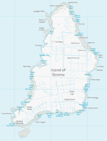 Map of the island of Stroma