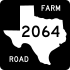 Farm to Market Road 2064 marker