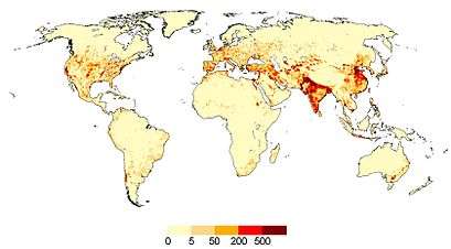 Water withdrawals around the year 2000