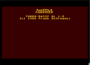 Turbo-BASIC XL 1.5 startup screen.