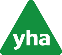 YHA logo (green triangle with initials YHA)