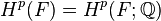 H^p(F) = H^p(F; \mathbb{Q})